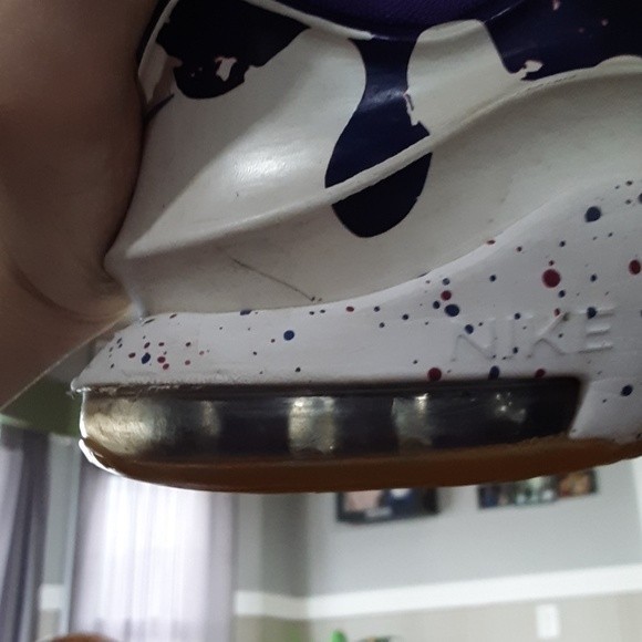 Nike Kid's KD VII GS, PBJ-WHITE/HYPER GRAPE-FUCHSIA FLSH-TM ORANGE, Youth Size 7 - Picture 14 of 16